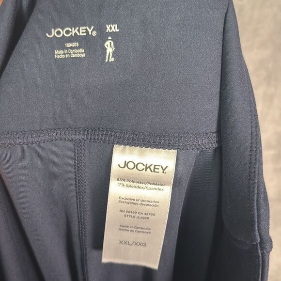 NWT New Jockey Navy Studio Flare Leggings Pockets Pants Size XXL - Picture 10 of 10